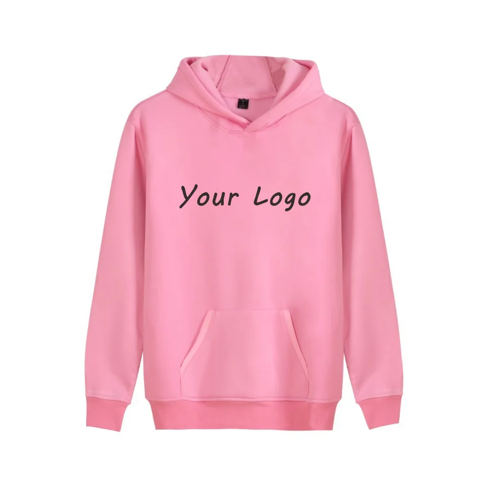 pink VAGROVSY Мода свой собственный дизайн текстовый логотип фото толстовки для мужчин/женщин индивидуальные толстовка, подчеркивающая индивидуальность пара любовь одежда - Цвет: pink