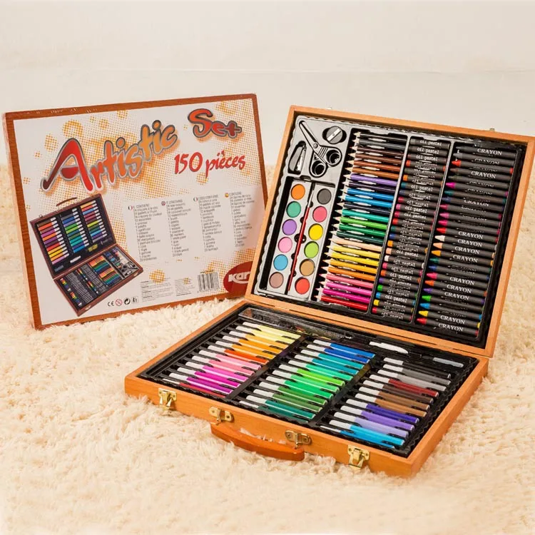 150 шт. Детский Цветной Карандаш Набор для рисования художественный маркер набор в