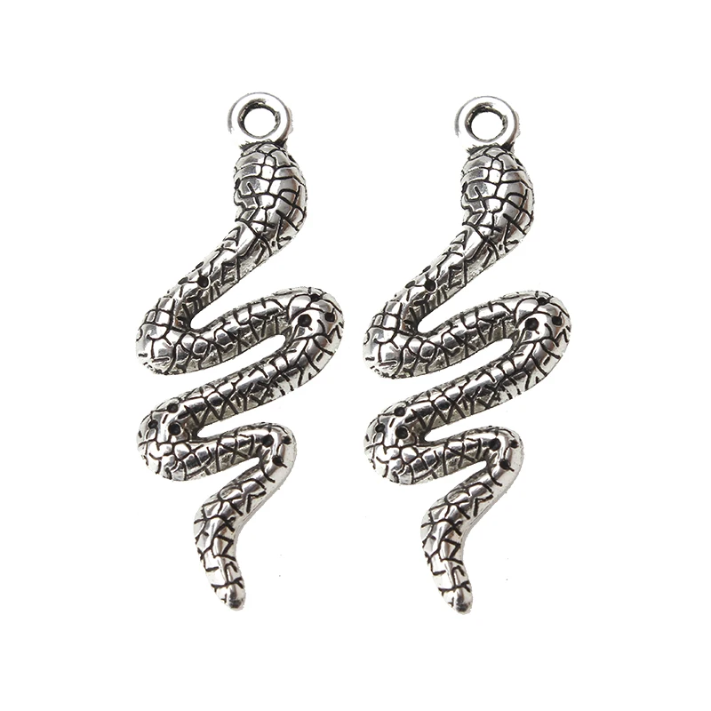 1 шт./лот 40*17 мм Антикварная Серебряная Змея талисманы Jewelry интимные аксессуары