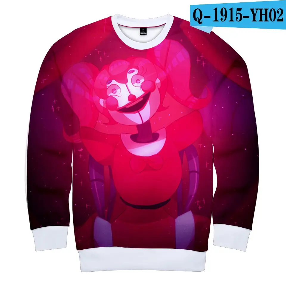 color at picture Autumn 3D print Five Nights at Freddys Hoodie Sweatshirt For Boys School Hoodies For Boys FNAF Costume For Teens Sport Clothes - Цвет: color at picture