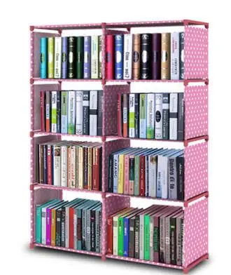 Simple bookcase bookshelf fall to the ground student's dormitory. Creative multilayer shelf on desk. Receive free combin | Дом и сад