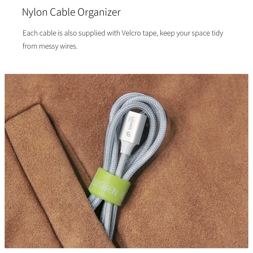 Магнитный кабель WSKEN X2, 1 м, 2 м, черный и белый цвета, Micro usb type C, дополнительный светодиодный магнитный кабель для синхронизации данных и быстрой зарядки, нейлоновый плетеный провод
