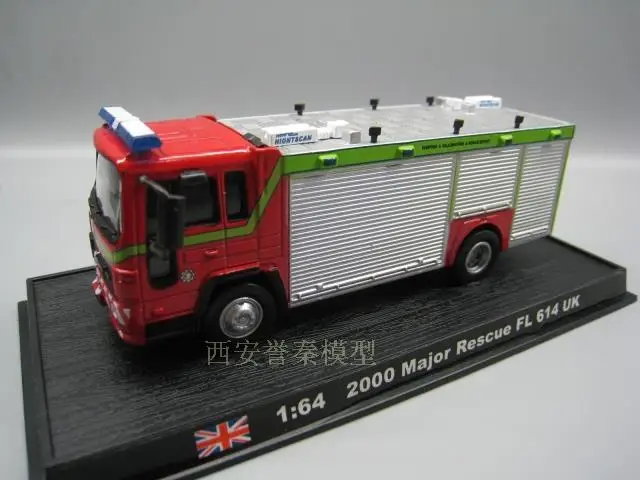 Флэш игрушки AMER 1/64 Модель 2000 для крупной спасательной команды FL 614 UK Fire Engine литые