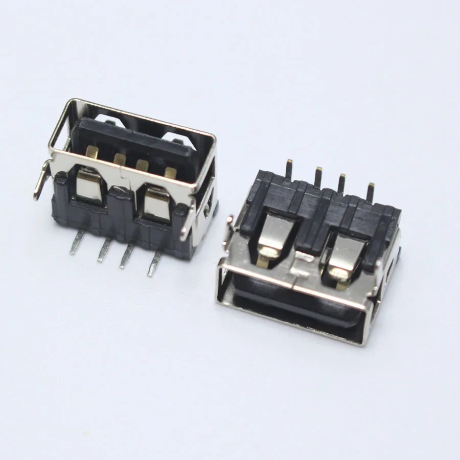 10 шт. SMD USB Type A гнездовой разъем черный 4 контактный AF 0 для монтажа печатной платы