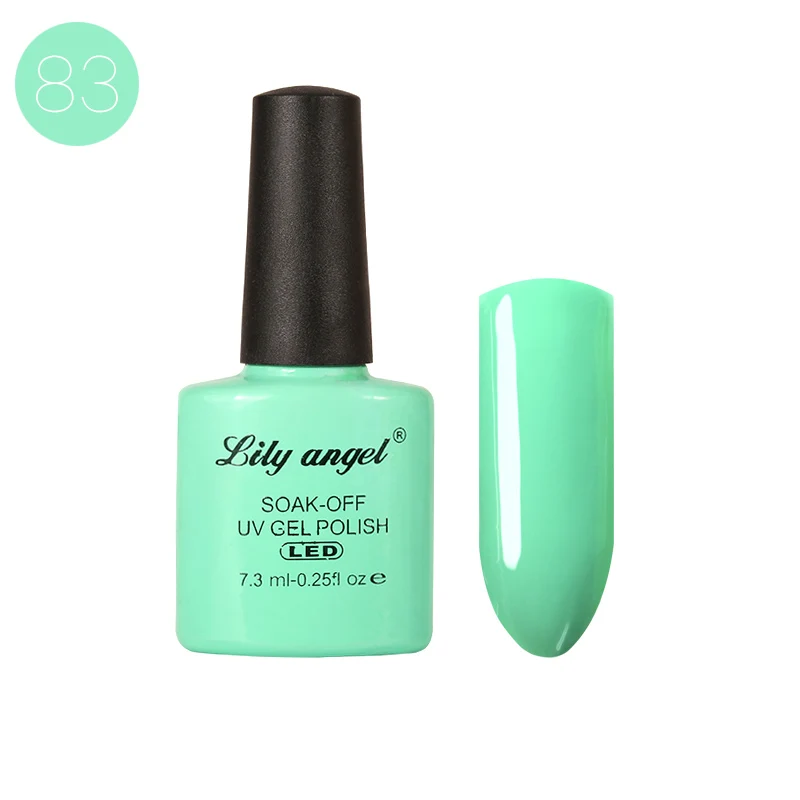 Lily angel 1 шт. светодиодный Гель-лак Лидер продаж дизайн ногтей DIY 110 цветов 7,3 мл впитывающий органический УФ-гель для ногтей без запаха Polish73-96 - Цвет: 083