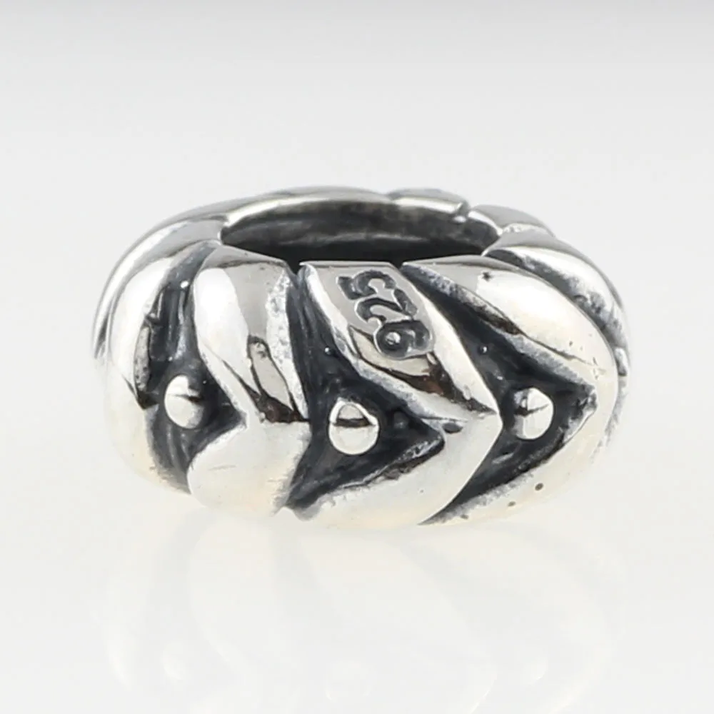 Подлинный 925 пробы серебряный шарм омаров хвост круг сердец разделитель для