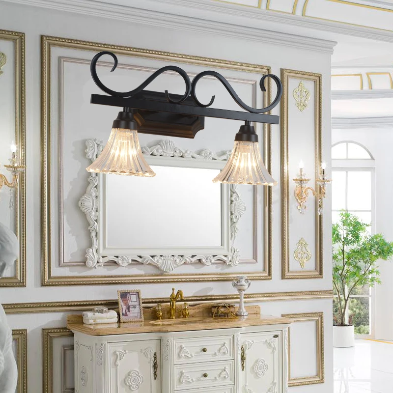 Brand wall lamp bathroom LED mirror 44cm 9W 74cm AC85-265V antirust spray paint iron lighting switch | Освещение