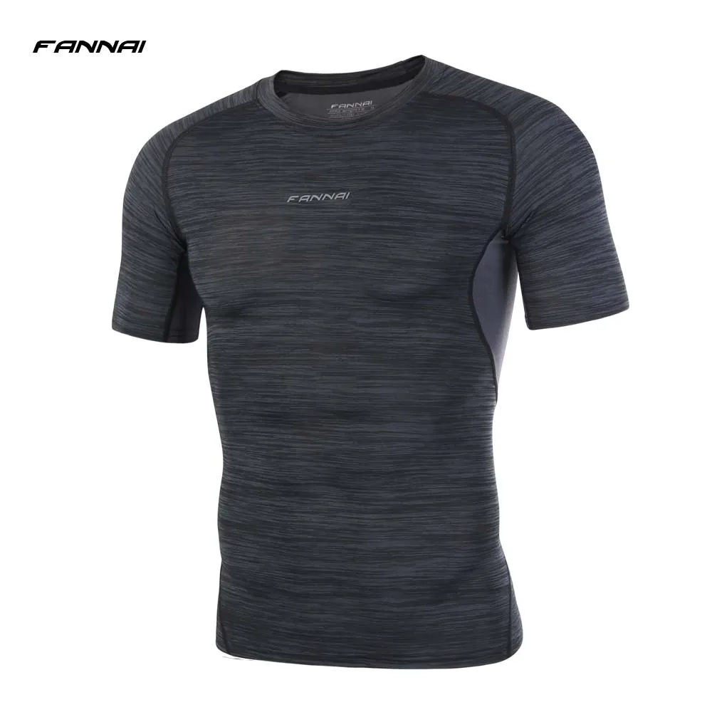 FN101 Short sleeve Дышащие летние мужские футболки для бега, для тренажерного зала, фитнеса, с коротким рукавом, свободная футболка, топы для тренировок, быстросохнущие, для тренировок, Джерси, спортивная одежда - Цвет: FN101 Short sleeve