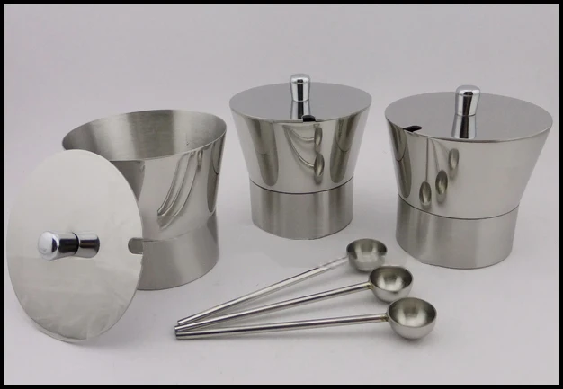 Сахарная чаша из нержавеющей стали с крышкой и сахарной ложкой для дома y