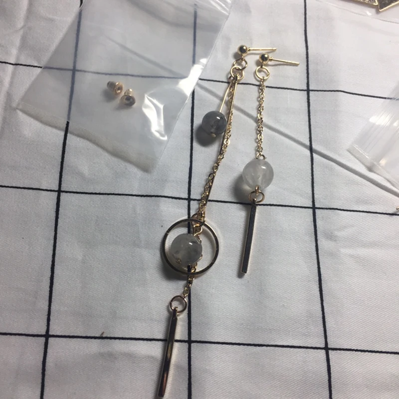 Женские серьги с кисточками GWACC длинные серьги-подвески асимметричной цепочкой и