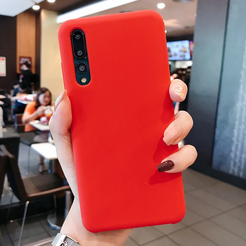 Красный Чехол для huawei P20, мягкий жидкий силиконовый чехол из микрофибры, внутренний чехол P20 Pro, чехол для huawei P20 Lite, чехол для телефона s, Модный чехол - Цвет: Красный