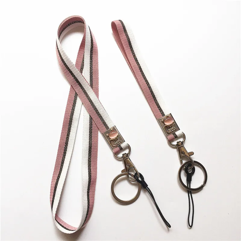 Длинный ремешок и на запястье для мобильного телефона брелока bling fox lanyard |