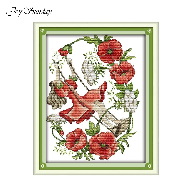 Joy Sunday вышивка крестиком мультяшный хлопковый рисунок Цветочная фея узоры для