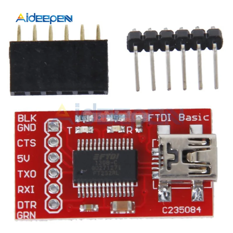3 В 5 в FT232RL FT232 FTDI USB к TTL модуль адаптера плата переключателя для мини порта