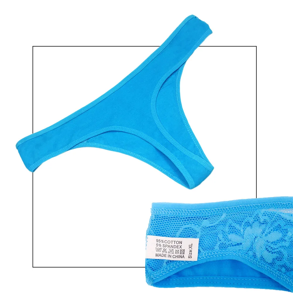 6 шт./Лот сексуальные стринги хлопковые женское нижнее белье кружевные трусики