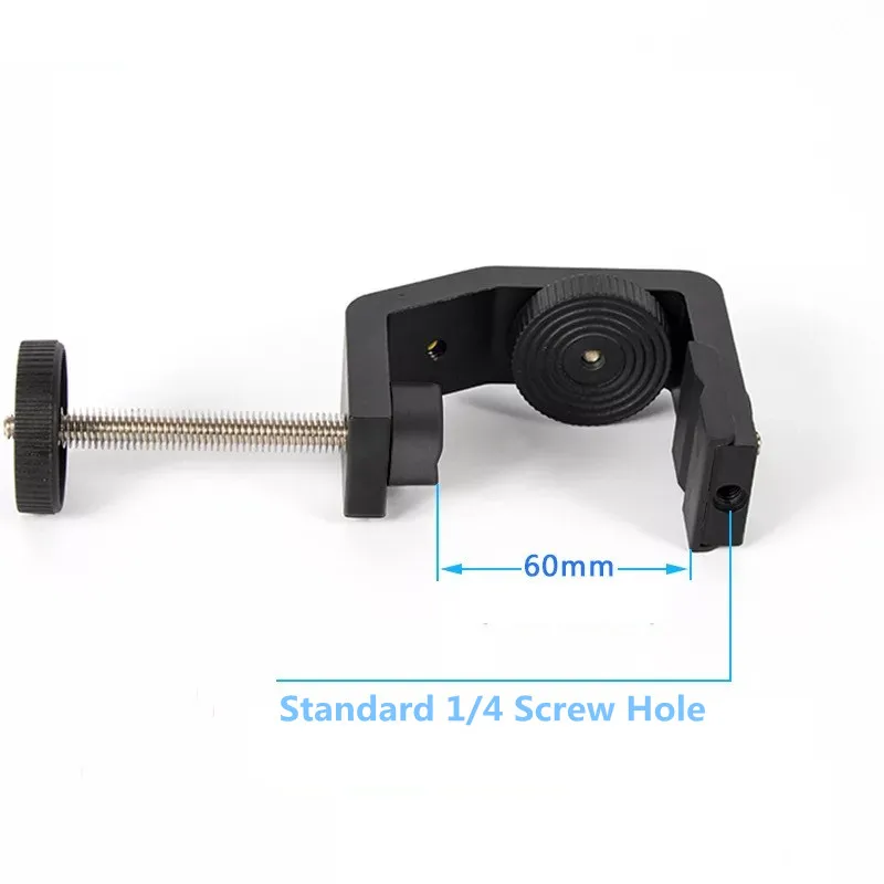 

Multifunctional Large Aluminum Clip UNC1/4" Screw Universal C stand Clamp For Camera Tripod Flash Holder Bracket