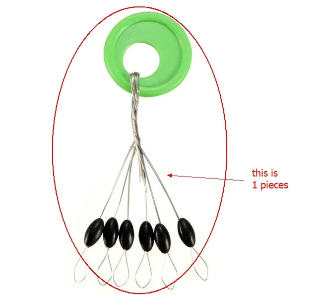 

Rompin 10pcs/lot 6 in 1 Size SS/S/M/L Black Rubber Oval Stopper Fishing Bobber Float Connector Fishing Tackle accessories
