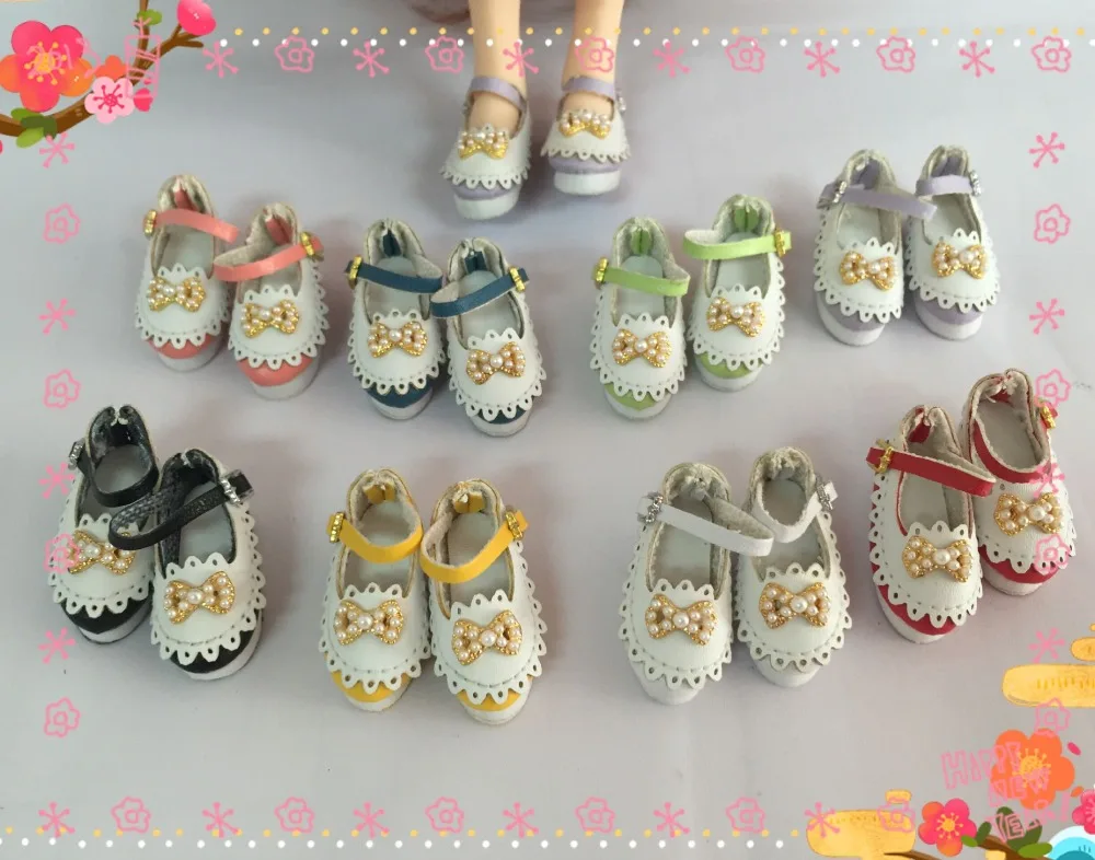 Blyth кукла обувь подходит для Блит, 1/6 кукла бантом