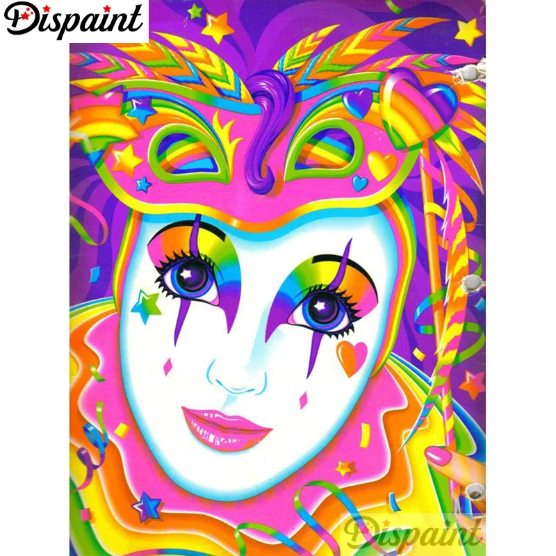 Dispaint Full Square/Round Drill 5D DIY Diamond Painting &quotCartoon clown&quot 3D Embroidery Cross Stitch Home Decor Gift A12406 | Дом и сад