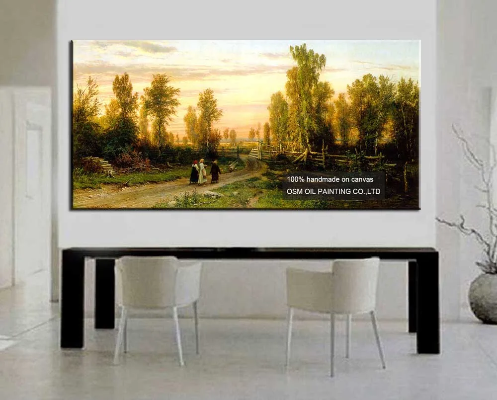 Ручная работа высокое качество масляная живопись с российским ландшафтом