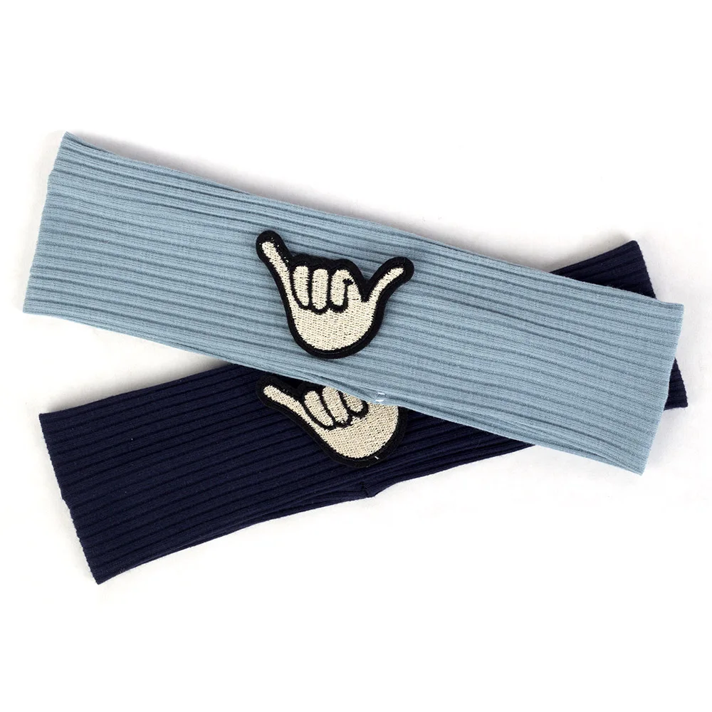 Повязка на голову для новорожденных Детская эластичная однотонная повязка из