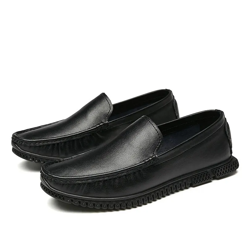 Мужские мягкие мокасины ручной работы Белые Повседневные туфли из натуральной