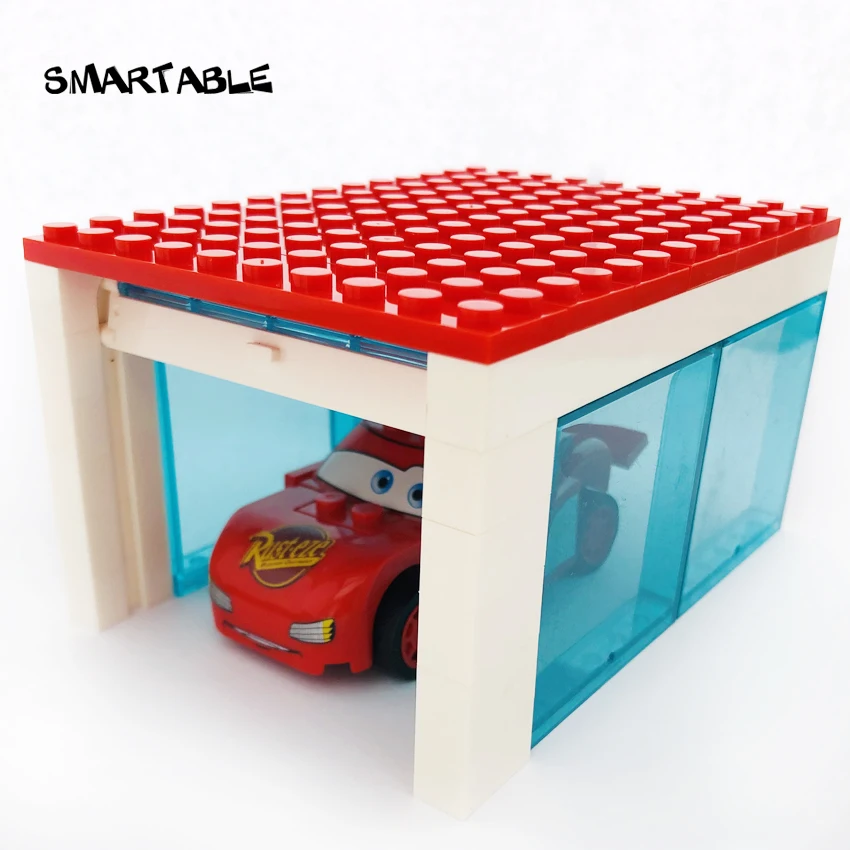 Умный гараж с подвижной дверью MOC части строительные блоки игрушки для детей DIY большой роскошный дом совместим все бренды город подарок