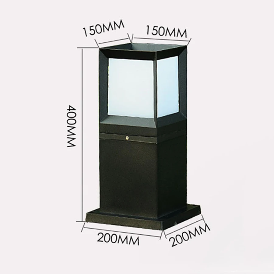 

Thrisdar E27 Upgrade Outdoor Garden Post Lawn Light IP65 Waterproof Aluminum Garden Pathway Villa Pillar Lawn Lamp