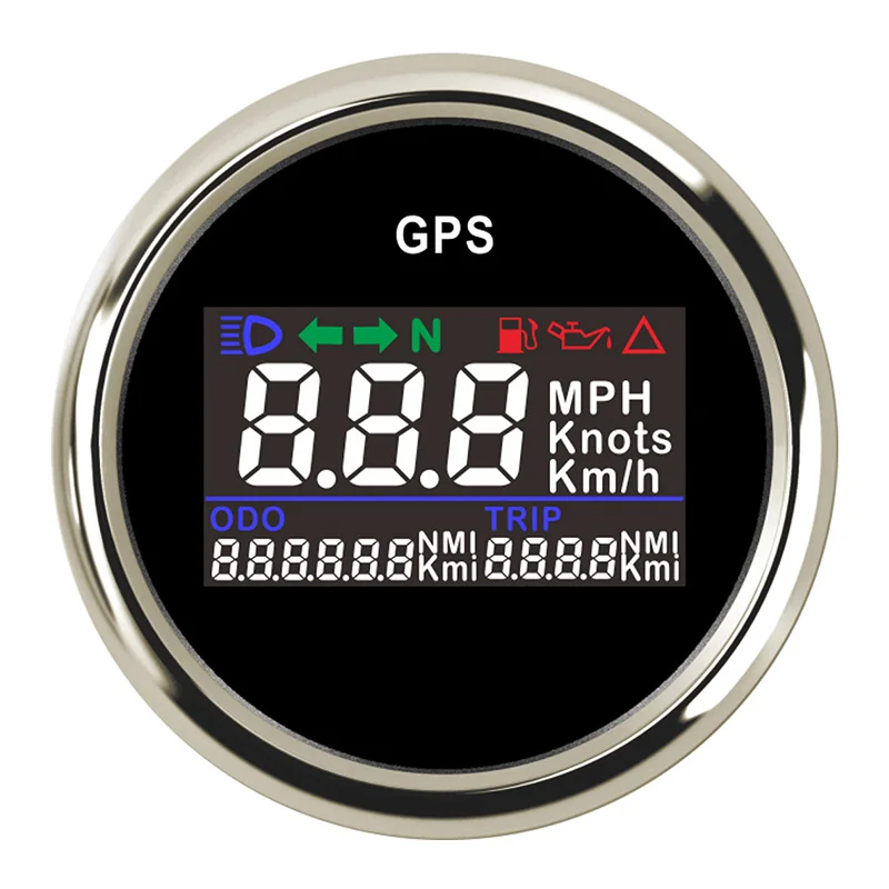 BS 2 ''(52 мм) цифровой gps Спидометр Одометр для автомобиля лодки мотоцикла поездки метр с красной подсветкой 12 В/24 В - Цвет: BS