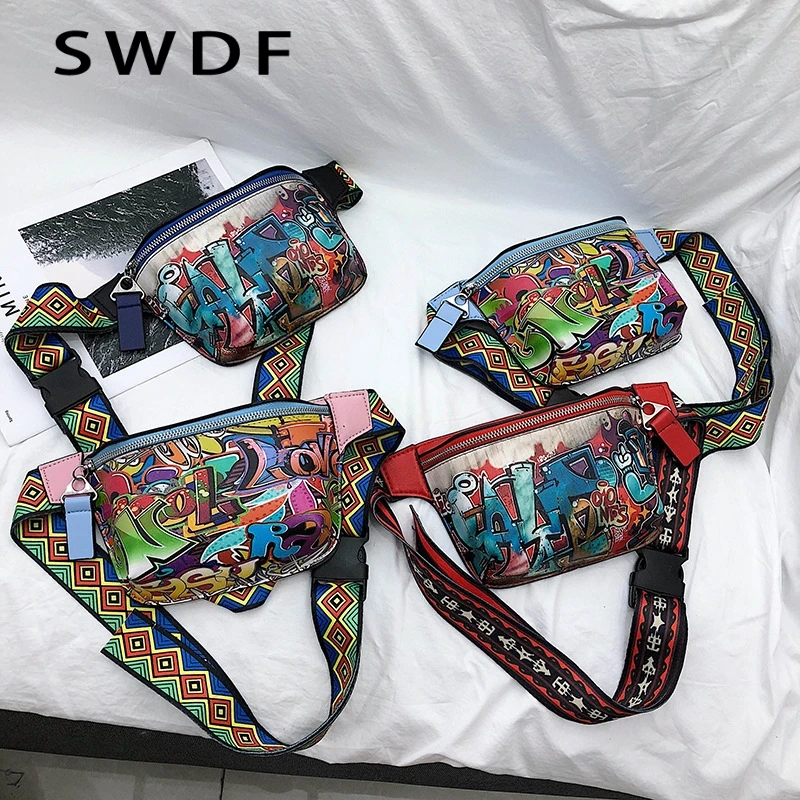 

SWDF New Waist Bag Female Belt New Brand Fashion Waterproof Chest Handbag Unisex Fanny Pack Ladies Waist Pack Belly Bags Purse