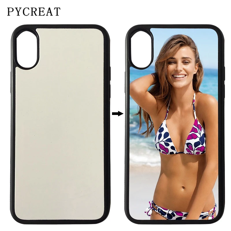 Чехлы для iPhone X резиновый чехол 2D Сублимация DIY Мягкий Силиконовый ТПУ чистый