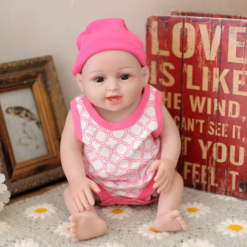 40 см силиконовая кукла для новорожденных Реалистичная виниловая детей подарок