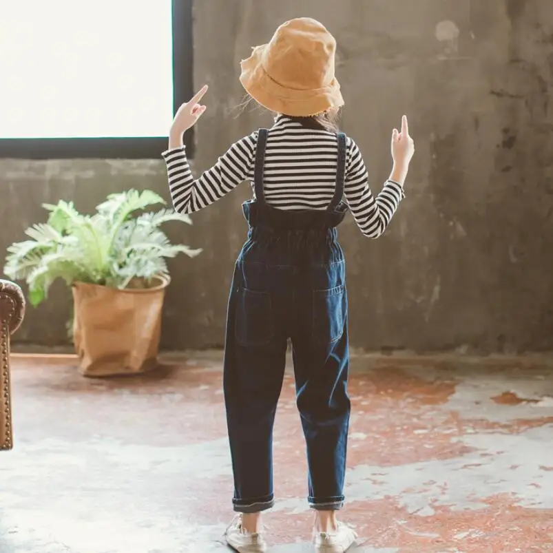 Комплект из 2 предметов для девочек-подростков футболка в полоску с длинным