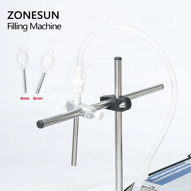 ZONESUN мембранный насос, маленькая бутылка, наполнитель воды, полуавтоматическая машина для наполнения чернилами, соком, напитком, маслом, флаконом, жидкостью