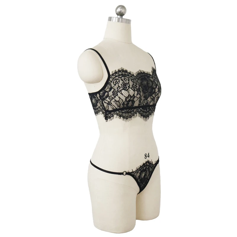 Женский сексуальный комплект нижнего белья Кружевной укороченный топ