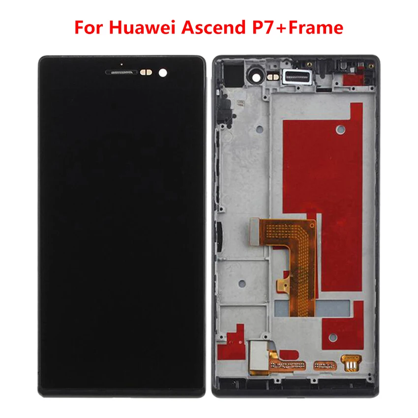 Для Huawei P7 дисплей Ascend ЖК сенсорный экран дигитайзер с рамкой Замена Черный