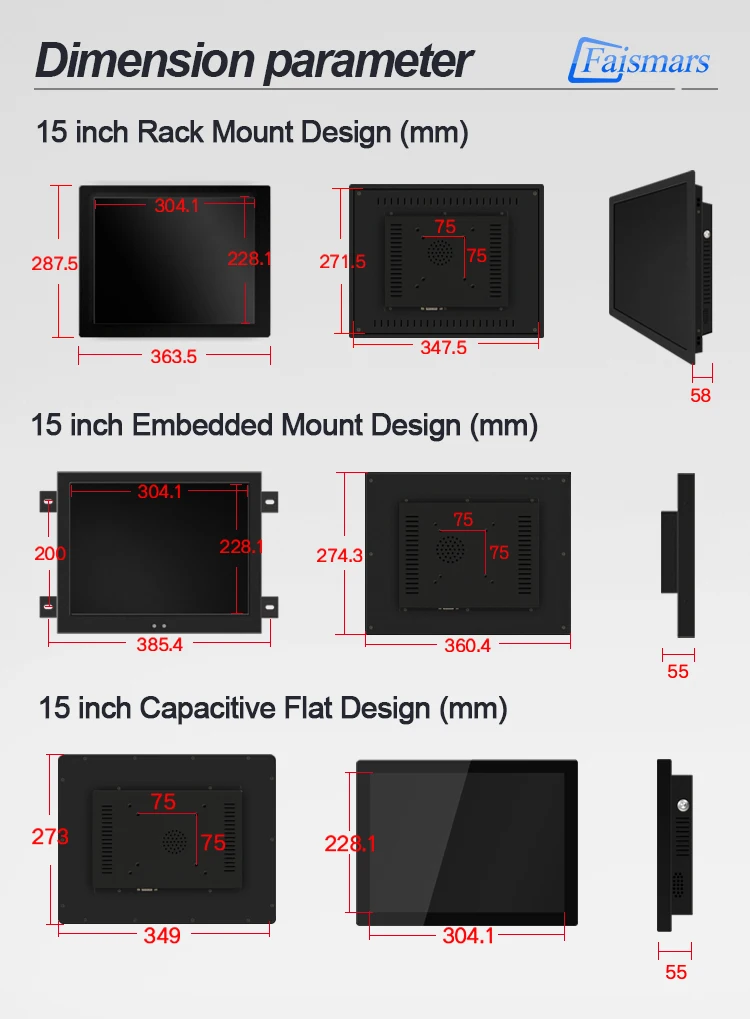Faismar заводская цена 15 дюймов все в одном ПК Intel I7 4510U сенсорный встроенный компьютер с лучшим качеством материнской платы и памяти