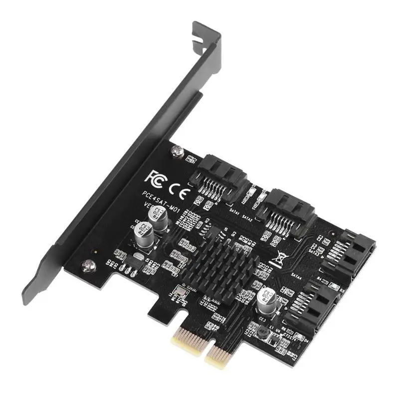 4 порта SATA 6G PCI Express контроллер карты PCI-e для SATA III 3,0 конвертер Поддержка низкопрофильный кронштейн SATA3 W/88SE9215 чип