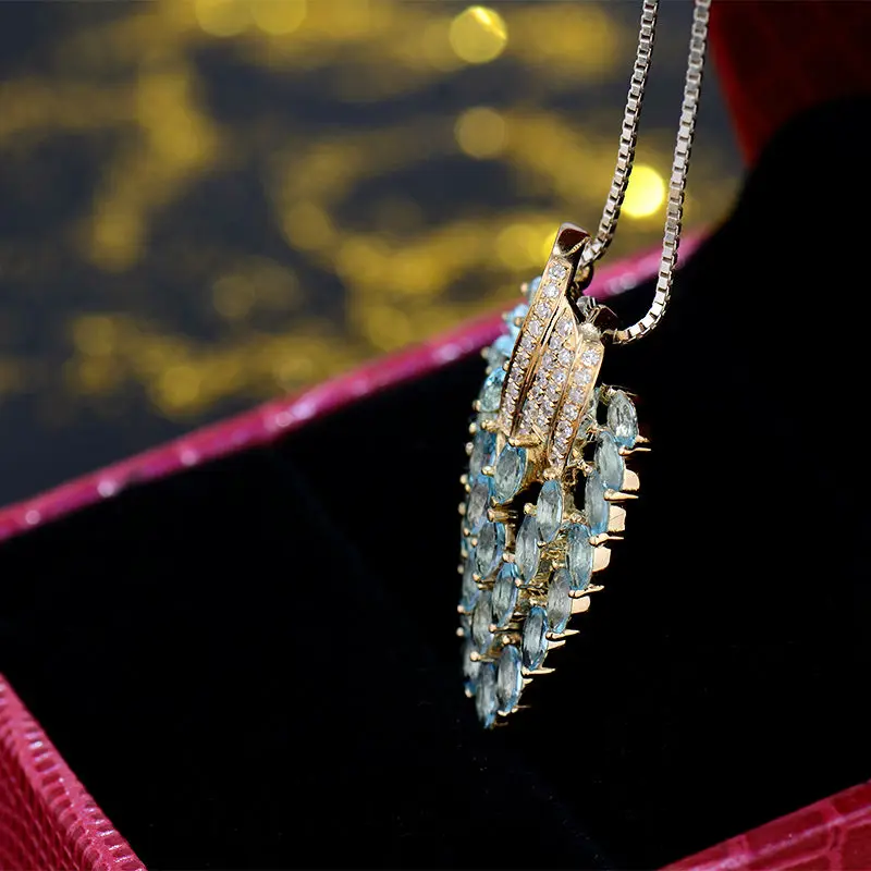 Loverjewelry однотонный кулон из 18 каратного желтого золота с натуральным бриллиантом