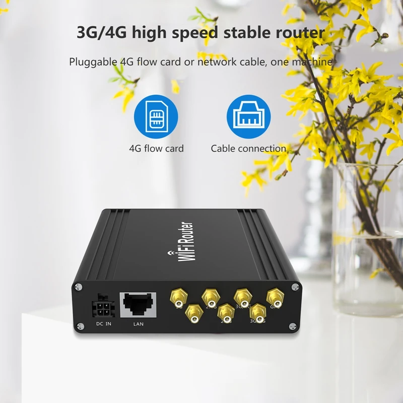 Cioswi Openwrt Portable 3G 4G Lte Wireless Wifi Router Gigabit Access Point With SIM Card Slot For Car High Gain Wifi Antenna