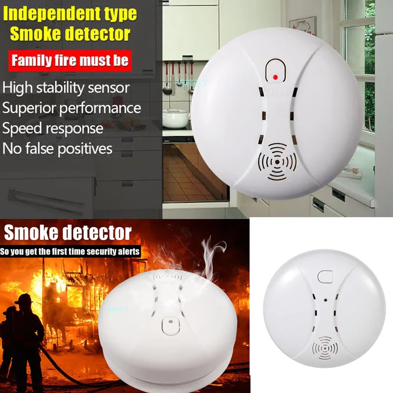 

Wireless Smoke Detector Portable Fire Protection Alarm Sensors For Home Security JR Deals
