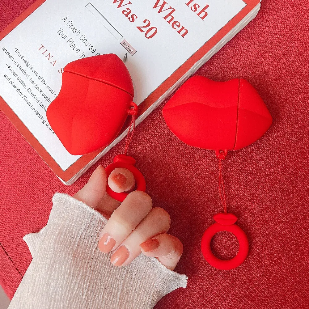 Ms. Red Lips Airpods силиконовый чехол AirPods2 защитный Bluetooth Беспроводная коробка для