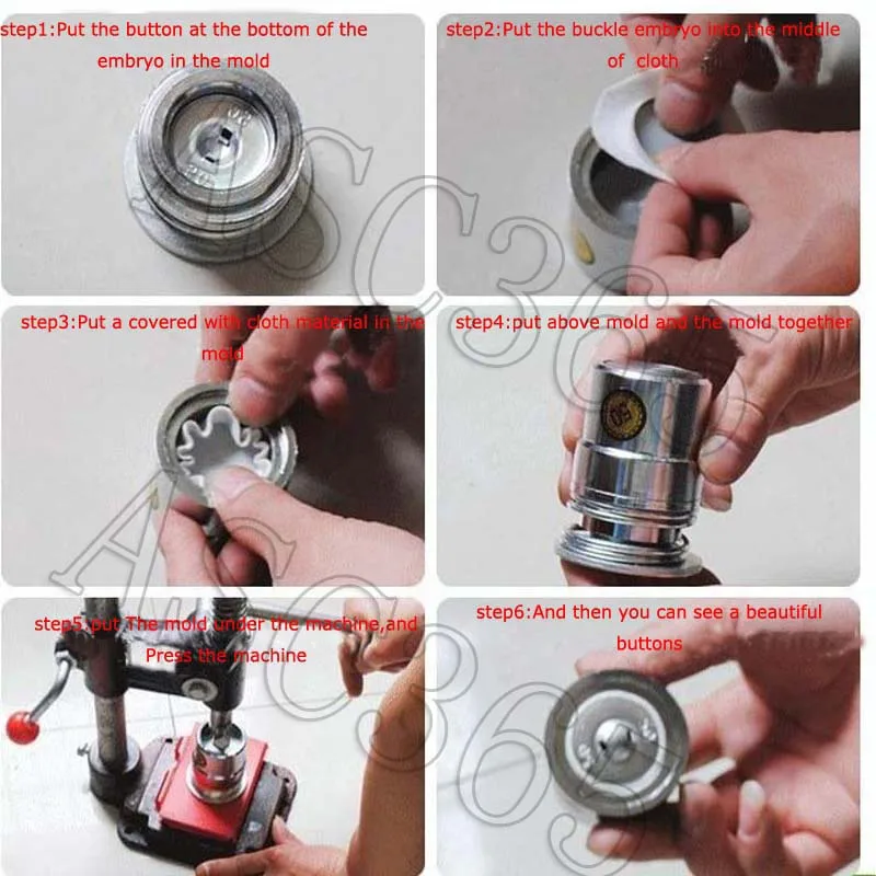 Пресс машина для кнопок с тканевым покрытием + 1 пресс форма 30 #1 8 см (0 7 дюйма) 100