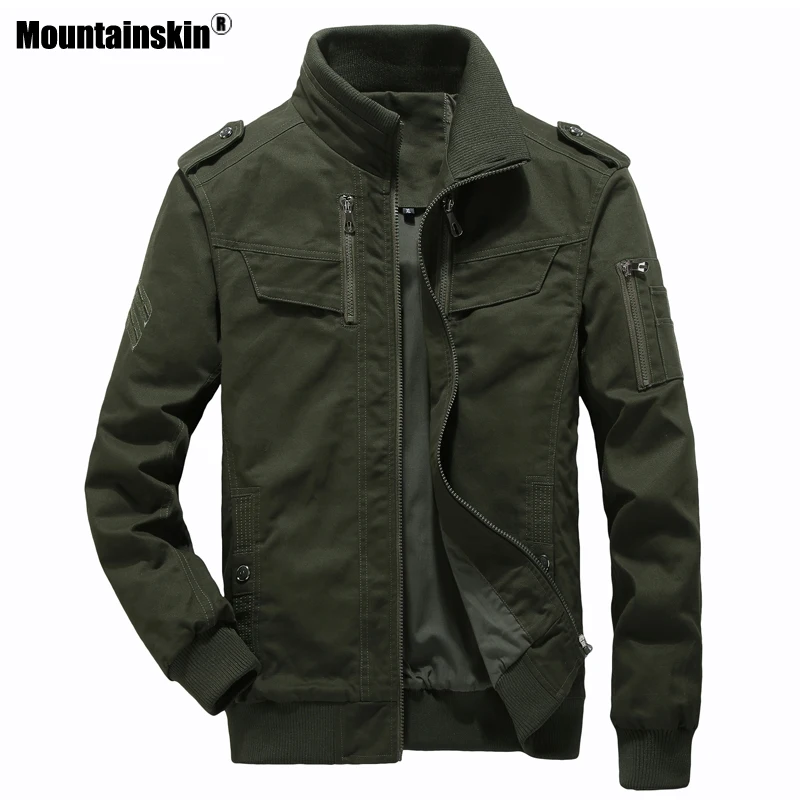 Куртка Mountainskin мужская хлопковая однотонная Свободная верхняя одежда в стиле