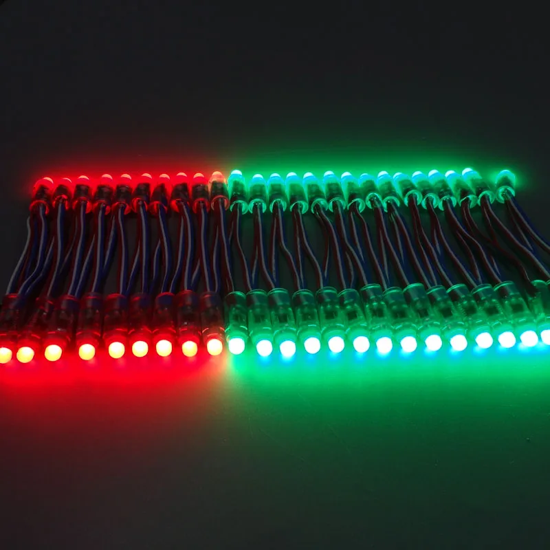 50 шт. WS2811 RGB светодиодный модуль 2811 DC5V рассеянные адресуемые пиксели узлы 12 мм водонепроницаемый IP68