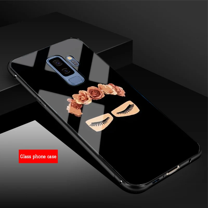 Жутким черепом сотовый Чехол из закаленного стекла для телефона для samsung Galaxy A6 A6S A8 A8S J6 J8 S8 S9 S10 PLUS, NOTE 8, 9