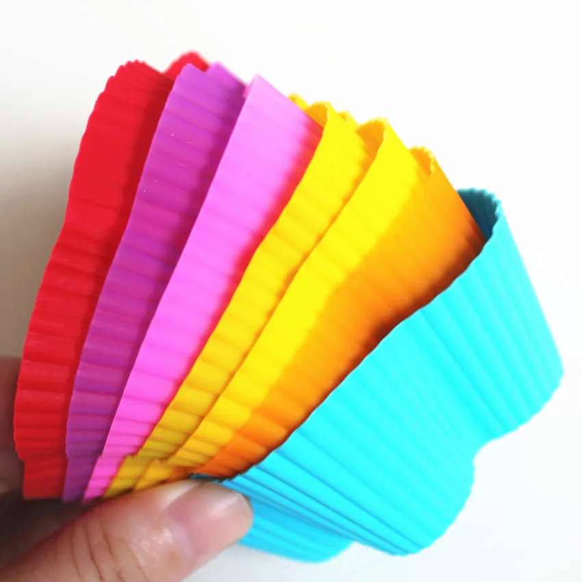 30pcs Silicone Mold Heart Cupcake Soap Cake Muffin Baking Nonstick and Heat Resistant Reusable Molds | Дом и сад