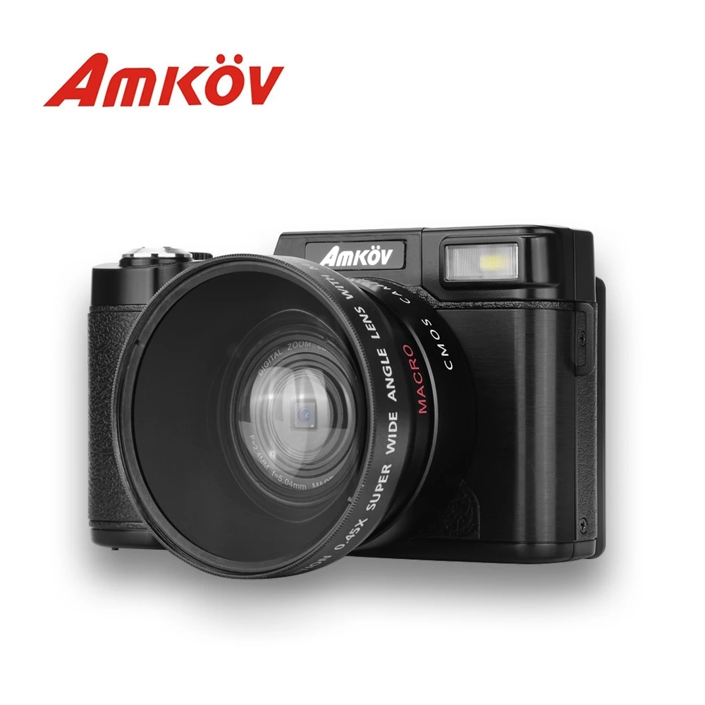 AMKOV CDR2 Digital Camera Video Camcorder with 3 inch TFT Screen UV Filter 0.45X Super Wide Angle Lens | Электроника