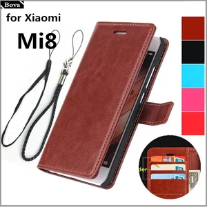 Case Xiaomi Mi 8 Pro pu leather flip case card holder cover case for Xiaomi Mi 8 Lite Mi8 Explore wa
