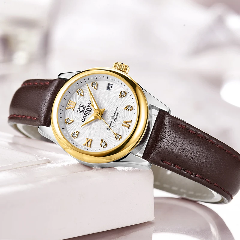 Карнавальные женские часы люксовый бренд Автоматические механические